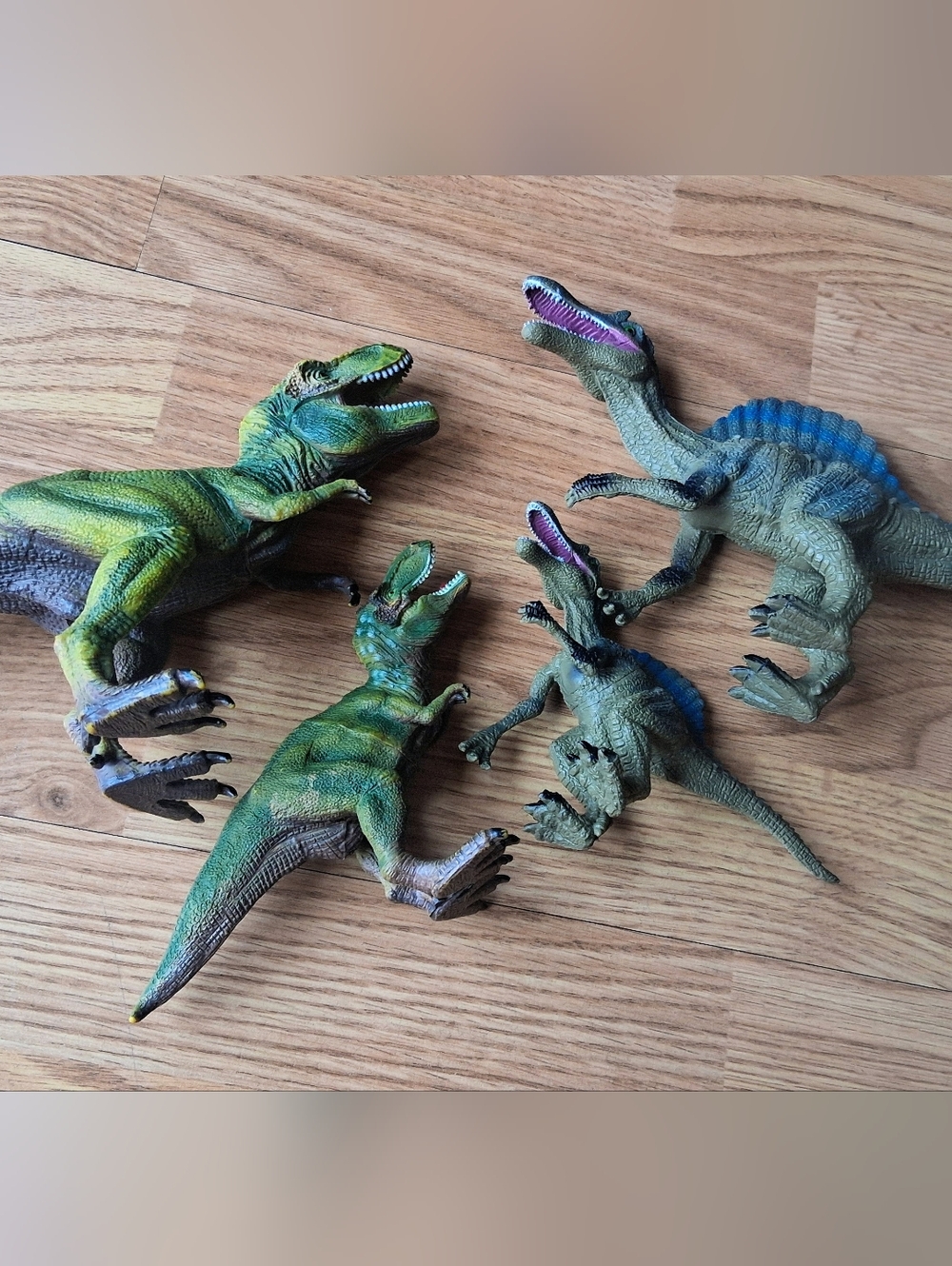Set Of 4 Toy Dinosaurs